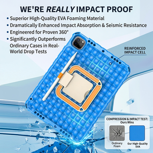 เคส HGD สำหรับ iPad Pro 11 นิ้ว รุ่นปี 2024 กันน้ำ กันเปื้อน เหมาะสำหรับเด็ก พร้อมช่องใส่ดินสอและขาตั้ง - Product Image 5