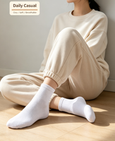 Chaussettes courtes en tricot d'hiver de couleur unie, fines et douces, pour hommes et femmes, avec logo sur le revers, pour le sport, la course à pied, la randonnée, le cyclisme
