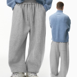 Pantalon polaire décontracté pour homme, coupe large, pour sports d'hiver, taille 32, nouveau design American Blade Leg, taille mi-haute, devant plat, en tissu peigné - Product Image 3