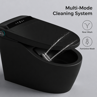WC intelligent avec télécommande, siège chauffant, cuvette bidet monobloc allongée en céramique, à poser au sol, avec siphon en P et en S, Guangdong