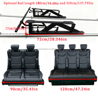 Pièces de voiture modifiées personnalisées LXRV, rail coulissant en métal robuste et léger, base de siège universelle à largeur réglable, connexion rapide et dégagement