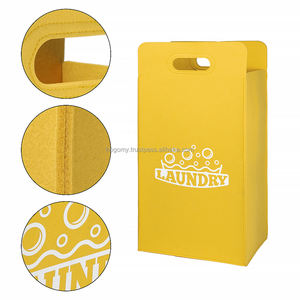 Cesto de Ropa Plegable y Apilable de Fieltro de Poliéster Ecológico, Grande, Resistente y Hecho a Mano, con Asas, Diseño Moderno para Armario - Product Image 6