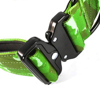 Collier pour chien tendance de 1,5 pouce de large, personnalisé, motif uni, double nylon, doublure douce, robuste et durable, ensemble de colliers pour animaux de compagnie