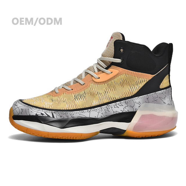 OEM Custom Logo High Upper Basketball Shoes Men Top Grade Quality Fashion Lightweight Breathable Summer Cushioned Shoes China