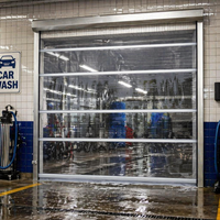 Porte à enroulement rapide intelligente, étanche, en PVC, à grande vitesse, avec rideau transparent pour lavage de voitures et autres applications