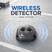 Détecteur de stationnement ultrasonique étanche IP66, communication sans fil LORA, portée de 30 m, système de capteur de véhicule intelligent pour parking