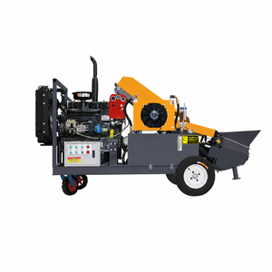 Pompe à béton diesel à quatre cylindres de type oblique pour agrégats fins, moteur haute efficacité, débit de 6-8 m³/h pour les chantiers étroits - Product Image 6