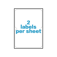 Likexin 2 Up 8.5 x11 Inch 100 Sheets Sticker Labels Compatible Laser/Ink Jet Shipping Labels-Full Sheet