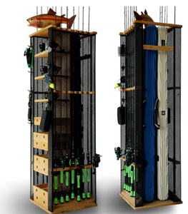 <span class=keywords><strong>Support</strong></span> d'affichage personnalisé en métal pour cannes à pêche, étagère d'exposition pour moulinets de pêche, présentoir pour moulinets de pêche - Product Image 3