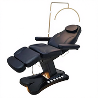 Luxe noir électrique 3/4 moteur Table de Massage cosmétique lit de beauté du visage esthétique inclinable examen médical chaise de tatouage