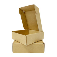 Boîtes de papier en carton kraft avec logo de taille personnalisée en vrac brun uni bon marché pour l'emballage de sous-vêtements chaussettes gaufrage de carton ondulé en fourrure