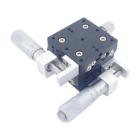 A24 Series XY Axis Manual Stage Platform Linear Stage 40x40/60x60/80x80 mm with Micrometer Head Adjustment for Optics Instrument