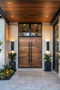 Portes d'entrée en bois de teck massif, design simple et moderne, dernières tendances américaines, design plat en verre, <span class=keywords><strong>photo</strong></span> - Product Image 3