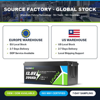 Batterie au lithium LiFePO4 à semi-conducteurs YULONGNE YLQGL12 100A 12.8V 100Ah 1280Wh avec BMS intégré pour utilisation solaire et en camping-car, 8000 cycles, OEM