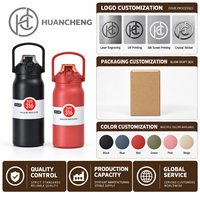Bouteille isotherme en acier inoxydable 316, 1000 ml, 1300 ml, 1700 ml, double paroi, incassable, logo personnalisé, vente en gros