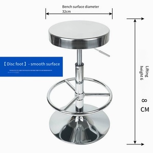 Tabouret pivotant moderne en acier inoxydable avec roulettes pour hôtel, salle à manger, hôpital, usage industriel - Conception durable à hauteur réglable - Product Image 5