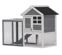 Cage à lapins d'extérieur en bois massif avec design respirant, grande cage d'élevage de qualité commerciale pour usage en extérieur