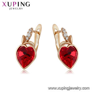 99070 xuping di modo di disegno del cuore della vite prigioniera <span class=keywords><strong>orecchini</strong></span> per i regali della ragazza cristalli - Product Image 2