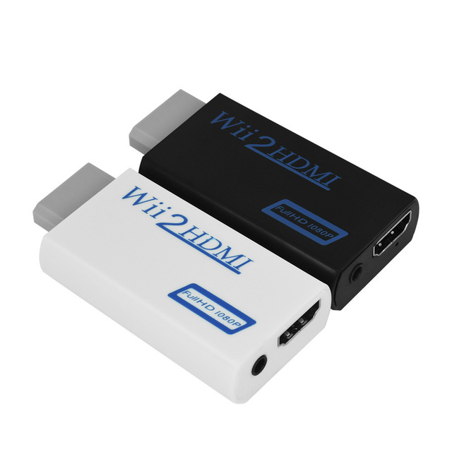 Wii to Hdtv 3.5mm Audio Converter High-Definition Video Adapter for Wii Game Console to Tv Monitor Speaker Headphone
