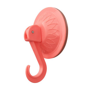 Strong Vacuum <b>Suction</b> Cup <b>Hook</b> Round Wall Mounted For <b>Bathroom</b> Kitchen Minimalist Design PP Material - Product Image 2