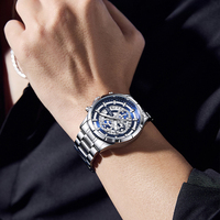 Montre de mode pour homme Louie Juelen, bracelet en acier inoxydable, multifonctionnelle, non mécanique