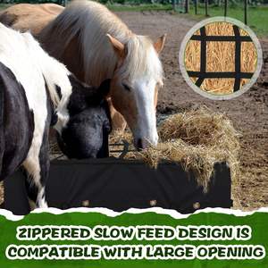 Échantillon gratuit Sacs à foin pour chevaux en nylon équestre de grande capacité Sacs à filet suspendus pour l'extérieur pour le stockage de foin - Product Image 4