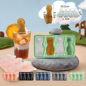Molde de Silicona para Paletas Heladas con Diseño de Alpaca Negra y Rosa, 4 Moldes Grandes de Llama para Postres Congelados - Product Image 3