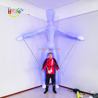 Costume gonflable publicitaire mobile avec lumière LED pour publicité personnalisée