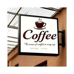 Restaurant Shop Waterproof <b>Outdoor</b> Signage Doubleside 3d Light logo Commercial Led <b>Wall</b> Panel Light Box Led Sign for Advertising - Product Image 3