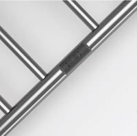 Sèche-serviettes électrique mural en acier inoxydable 304 avec affichage numérique, réglage de la température et minuterie pour salle de bain