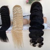Perruque Lace Frontale HD 13x6 sans colle, cheveux humains vierges bruts 613, 40 pouces, couleur blonde, cheveux cambodgiens bruts, pour femmes