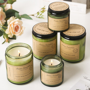 Vela Aromática de Cera de Soja Semimanual, en Botella de Vidrio Marrón, para el Hogar, Dormitorio, Regalo Festivo, Esencial para el Sueño - Product Image 1