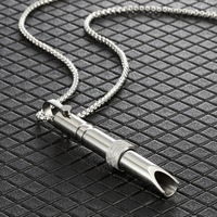 Collier de respiration personnalisé en acier inoxydable avec sifflet, bijoux anti-stress, perles tournantes, collier de soulagement pour l'anxiété, femmes et hommes