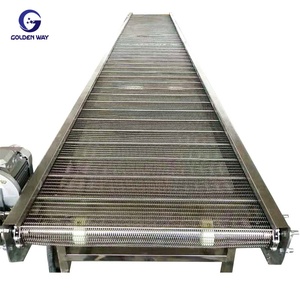 Kwalitatief hoogwaardige voedselproductielijn, kettingaangedreven koelbandtransportband van roestvrij staal voor brood en koekjes - Product Image 5