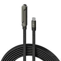 240W Typ-C Kabel 5A Schnellladung Eingebauter Telefonständer 2-in-1 Halterung für iPhone 15/16/17