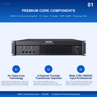 HKNC HK-A2505 Profesyonel 4 Kanallı Güç Amplifikatörü 4*500W Stereo Çıkış Konserler, Kulüpler ve Etkinlikler için