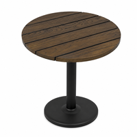 Table à manger moderne en bois massif, vente en gros, directement de l'usine, plateau en bois naturel, mobilier de restaurant extérieur, design durable et haut de gamme