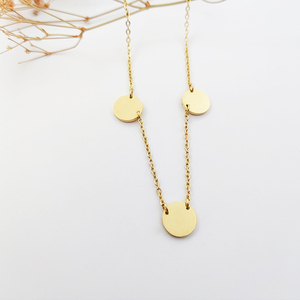 Collier avec pendentif rond en acier inoxydable, personnalisable avec votre Logo, différentes formes, <span class=keywords><strong>disque</strong></span> vierge, pièces de monnaie, pendentif - Product Image 2