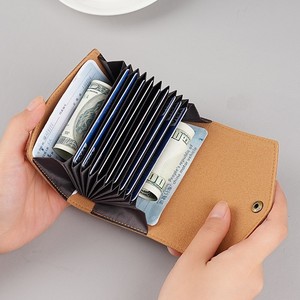 Porte-cartes de visite et d'identité en cuir pleine fleur couleur unie unisexe, porte-cartes de crédit, accessoire de sac pour cartes d'organisme de commerce extérieur, porte-clés - Product Image 3