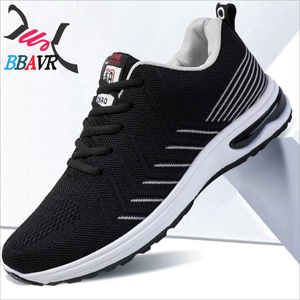 Zapatillas Deportivas Casuales para Hombre, Planas, con Amortiguación, Transpirables, Ligeras, con Suela de Plástico y Parte Superior de Tela Tejida - Product Image 2