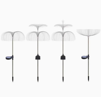 Lampe solaire à fibre optique en forme de méduse à changement de couleur pour l'extérieur, pelouse, cour, éclairage paysager de Noël
