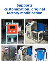 Petite machine de sablage écologique modèle 9080 ; Type armoire haute pression pour décapage de rouille et de calcaire ; Rénovation sans poussière