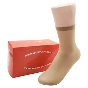 Foreign Trade Boxed Stockings Single Mouth Try On Socks Disposable Socks In Box Supplier