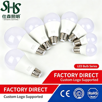 Ampoules LED en forme de A, 220V, 5W, 7W, 9W, 12W, 15W, 18W, 24W, E27, haute efficacité, pour usage résidentiel, personnalisables B22, OEM, ODM, directement de l'usine
