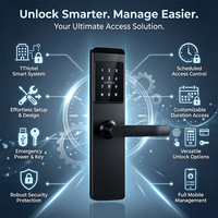 Cerradura Inteligente para Puerta de Seguridad para el Hogar, Huella Dactilar, Aplicación, WiFi, Contraseña, Tarjeta, Desbloqueo, Cerradura Digital Impermeable