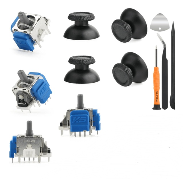 K-Silver for TMR Hall Rocker Joystick Repair Kit with Welding Connection for PS5