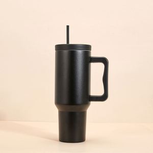 <b>40oz</b> H4.0 <b>Handle</b> Travel Car Mug Vacuum <b>Tumbler</b> Lid Straw Non-Slip ODM OEM Custom Color - Product Image 6