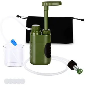 Purificador de água individual de emergência, filtro portátil para beber água potável, para acampamento e caminhada ao ar livre