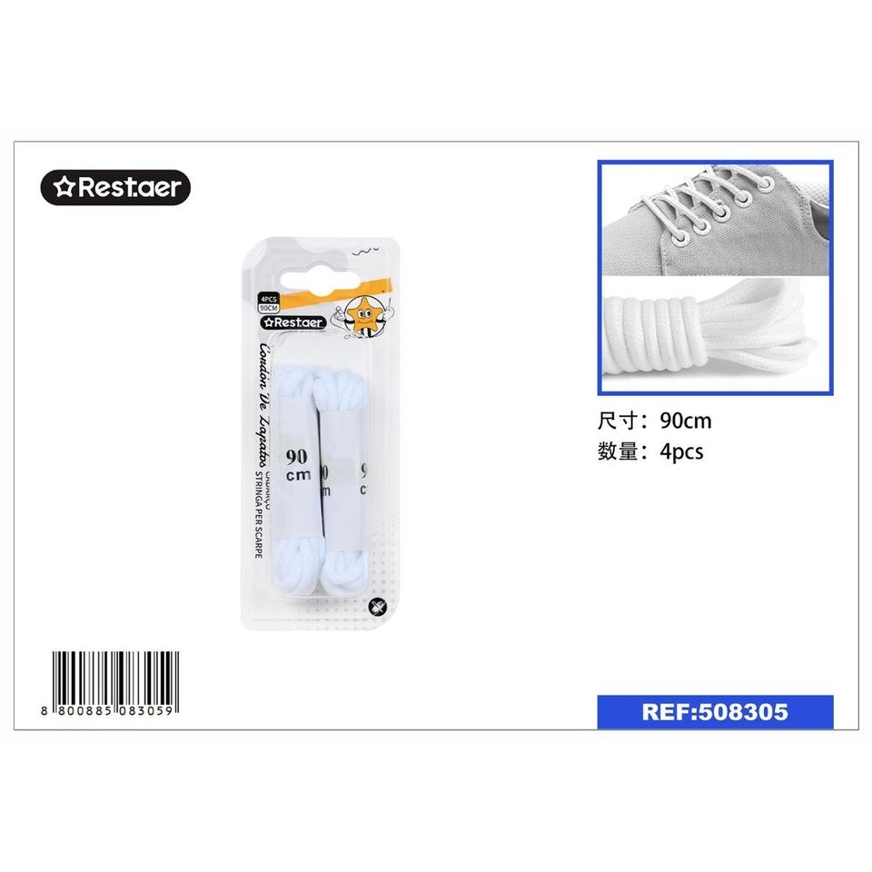 White Shoelaces 150cm - Shoe Accessories