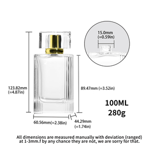 Thanh Lịch <span class=keywords><strong>100Ml</strong></span> Thủy Tinh Trong Suốt Tinh Dầu Phun Chai Hình Chữ Nhật Hình Bên Sọc Bơm Spreayer Rỗng Nước Hoa Atomizer - Product Image 6